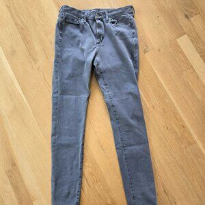 Banana Republic Grey High-Rise Skinny Jean Size 28